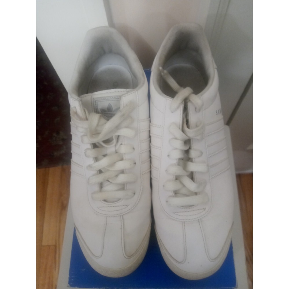 Adidas Samoa Woman's Size 10 Triple White Casual Shoes Sneakers ART G99719